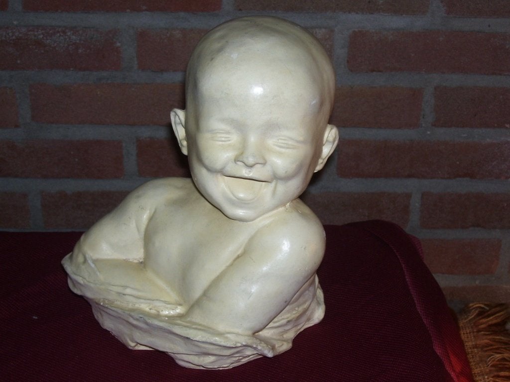 BOEDDHA BEELD, Ophalen of Verzenden, Zo goed als nieuw, Steen/keramiek, Wit