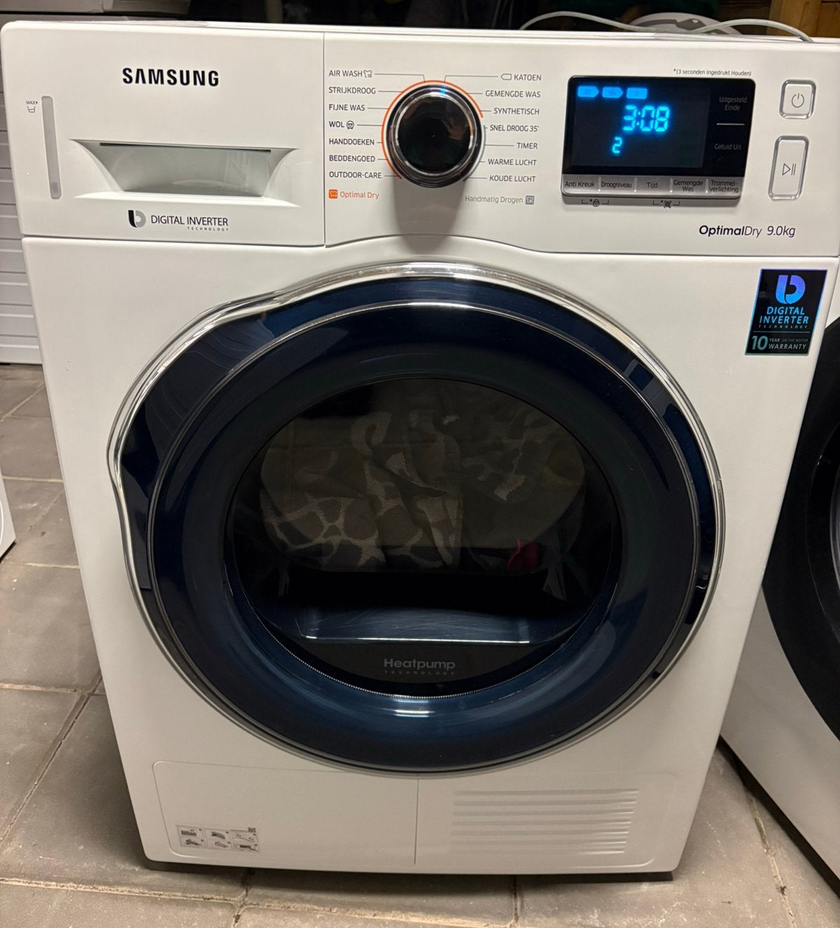 Samsung warmtepompdroger 9KG optimal dry, Overige typen, 8 tot 10 kg, Ophalen of Verzenden, Zo goed als nieuw