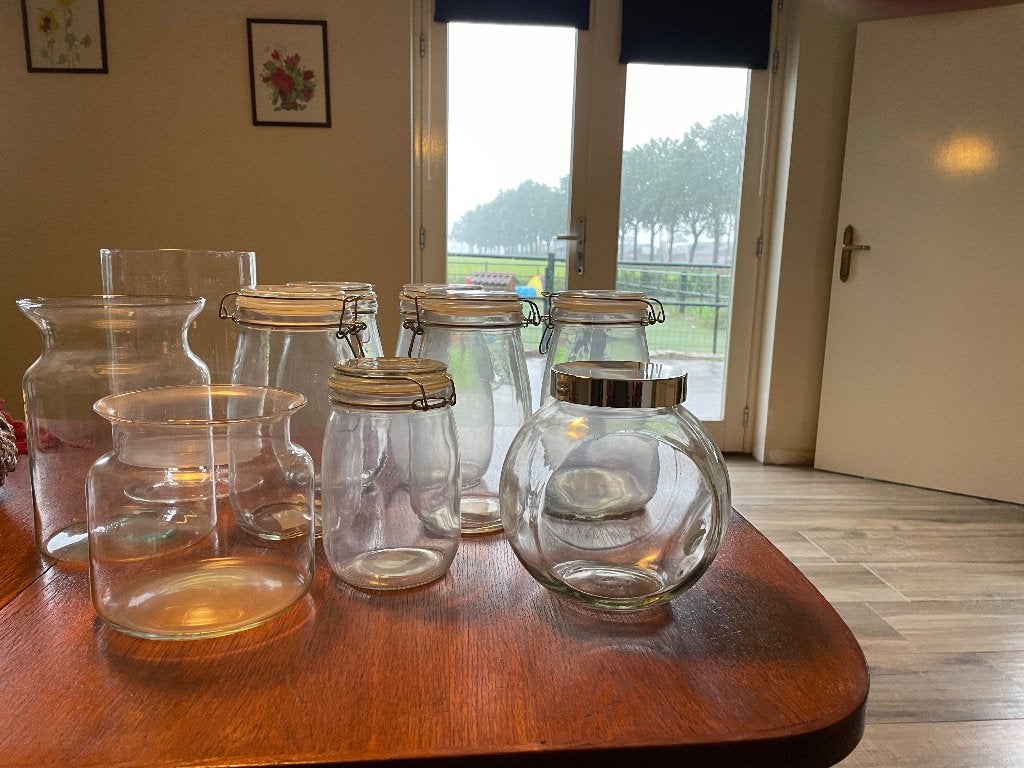 Glazen potten / Wekflessen, Huis en Inrichting, Ophalen, Pot, Bus of Blik, Vaatwasserbestendig, Overige merken