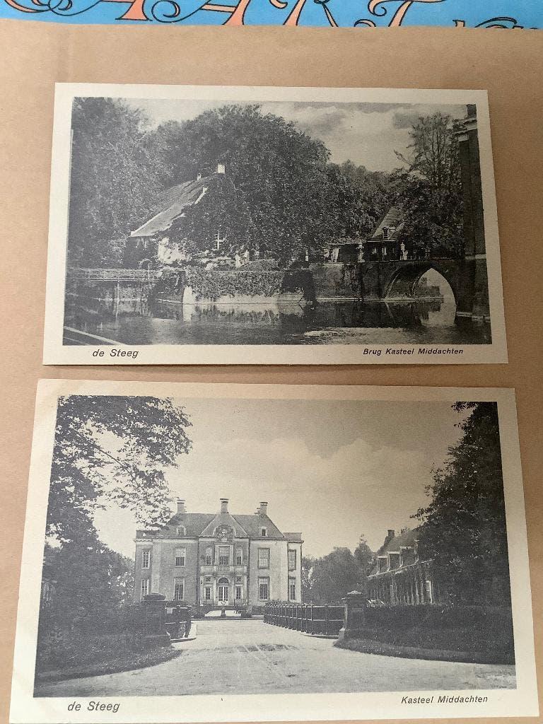 DE Steeg, kasteel Middachten 2x, Ophalen of Verzenden, Voor 1920, Gelderland