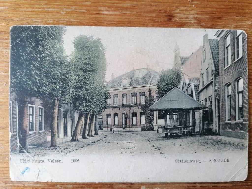 Abcoude Stationsweg, Verzamelen, Ansichtkaarten | Nederland, Ophalen of Verzenden, Voor 1920