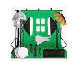 Fotostudio, achtergrond set, diverse achtergronden, Ophalen, Zo goed als nieuw, Complete fotostudio