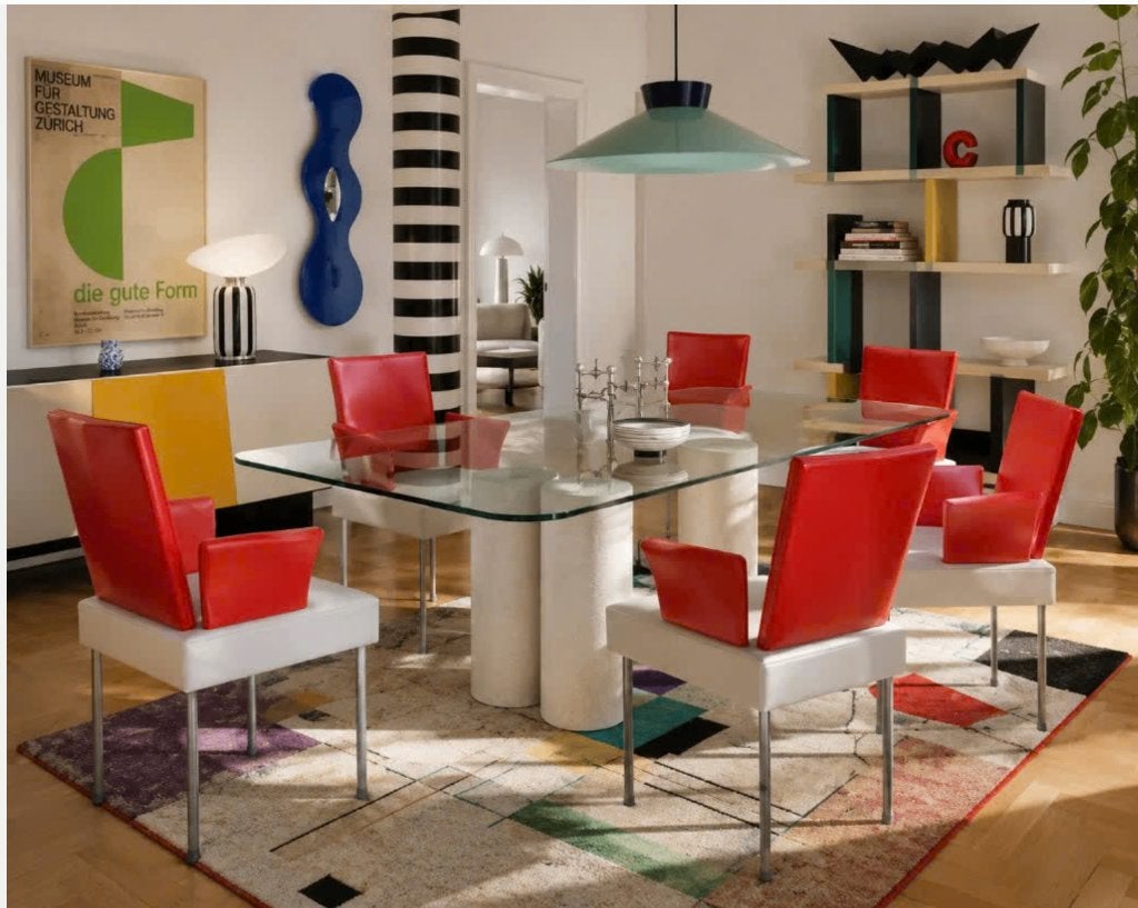 6x Montis Calvi stoelen Gijs Papavoine, Ophalen, Zo goed als nieuw, Rood, Leer