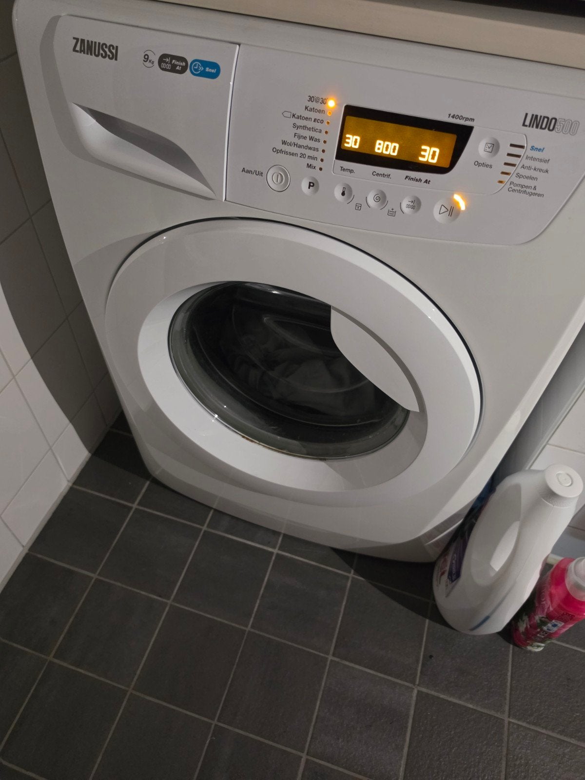 Zanussi wasmachine 8kg / AEG warmtepomp droger 7kg, Ophalen, Zo goed als nieuw, 85 tot 90 cm, 1200 tot 1600 toeren