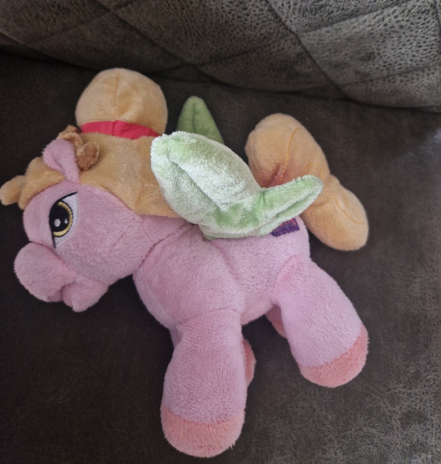 Roze eenhoorn knuffel met vleugels, Overige karakters, Ophalen of Verzenden, Middelgroot (20 tot 80 cm), Roze
