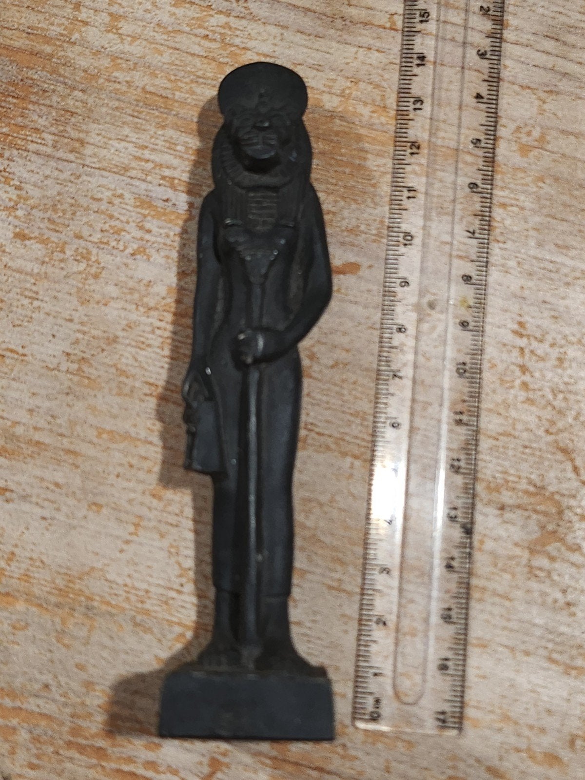 Egyptisch beeldje Sekhmet, Minder dan 20 cm, Ophalen of Verzenden, Beeld, Bruin