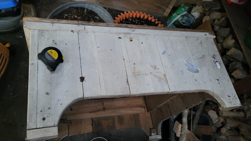 Steigerhouten tafel gratis, Ophalen, Gebruikt, Vierkant, Hout