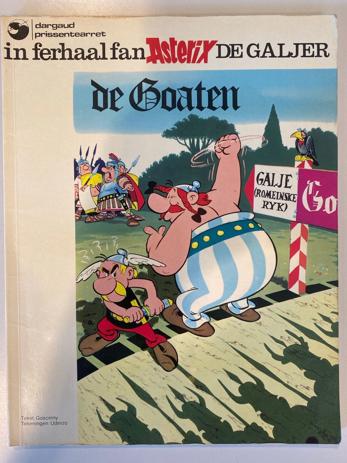 Asterix – De Goaten | Friese uitgave, Eén stripboek, Ophalen of Verzenden, Gelezen