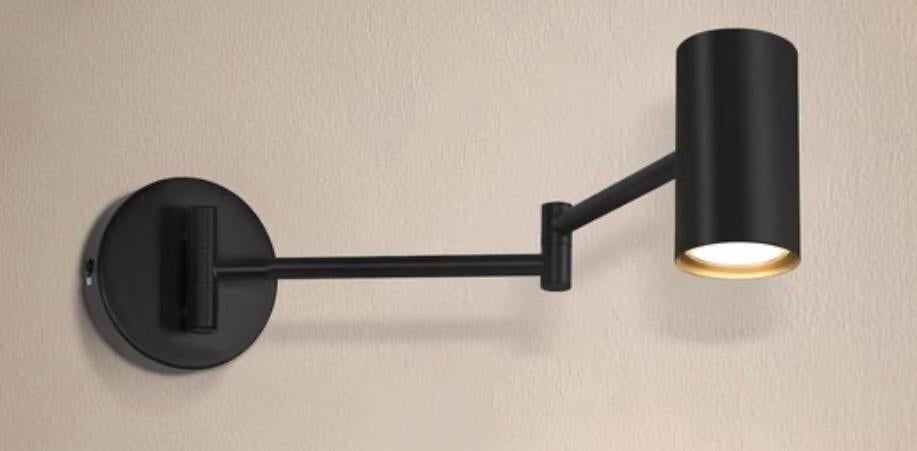 2x KASO wandspot met knikarm, zwart, nieuw in doos, Huis en Inrichting, Lampen | Wandlampen, Ophalen of Verzenden, Nieuw, Metaal