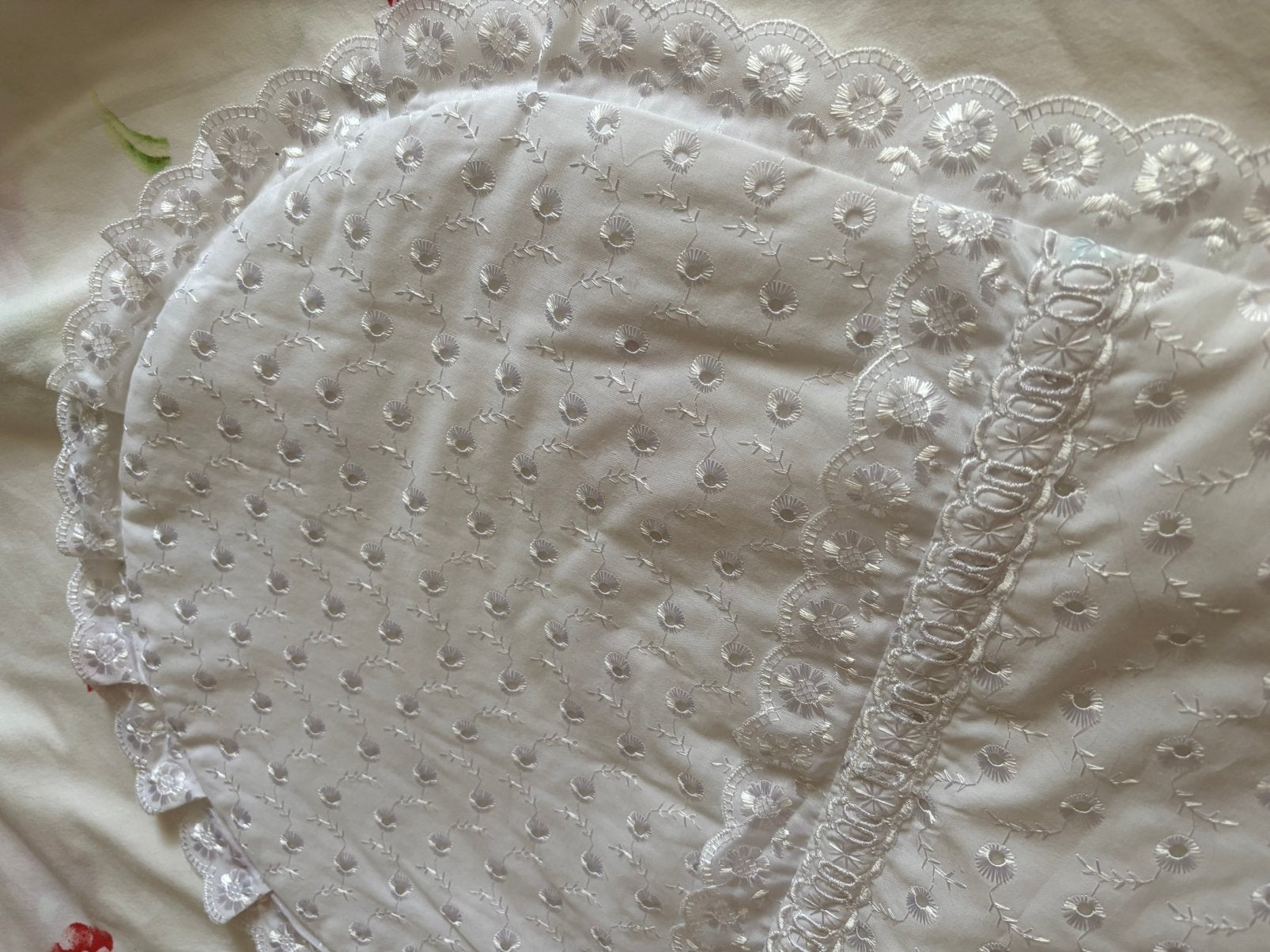 Broderie baby voetenzakje, Ophalen of Verzenden, Zo goed als nieuw, Wit