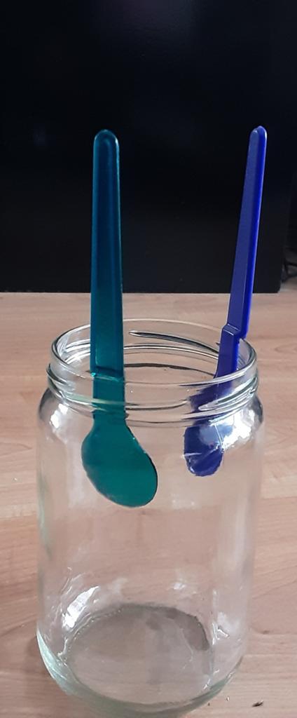 Tupperware lepeltjes en kiwilepel, eisplitsel, lepel en zeef, Huis en Inrichting, Ophalen of Verzenden, Gebruikt, Blauw, Overige typen