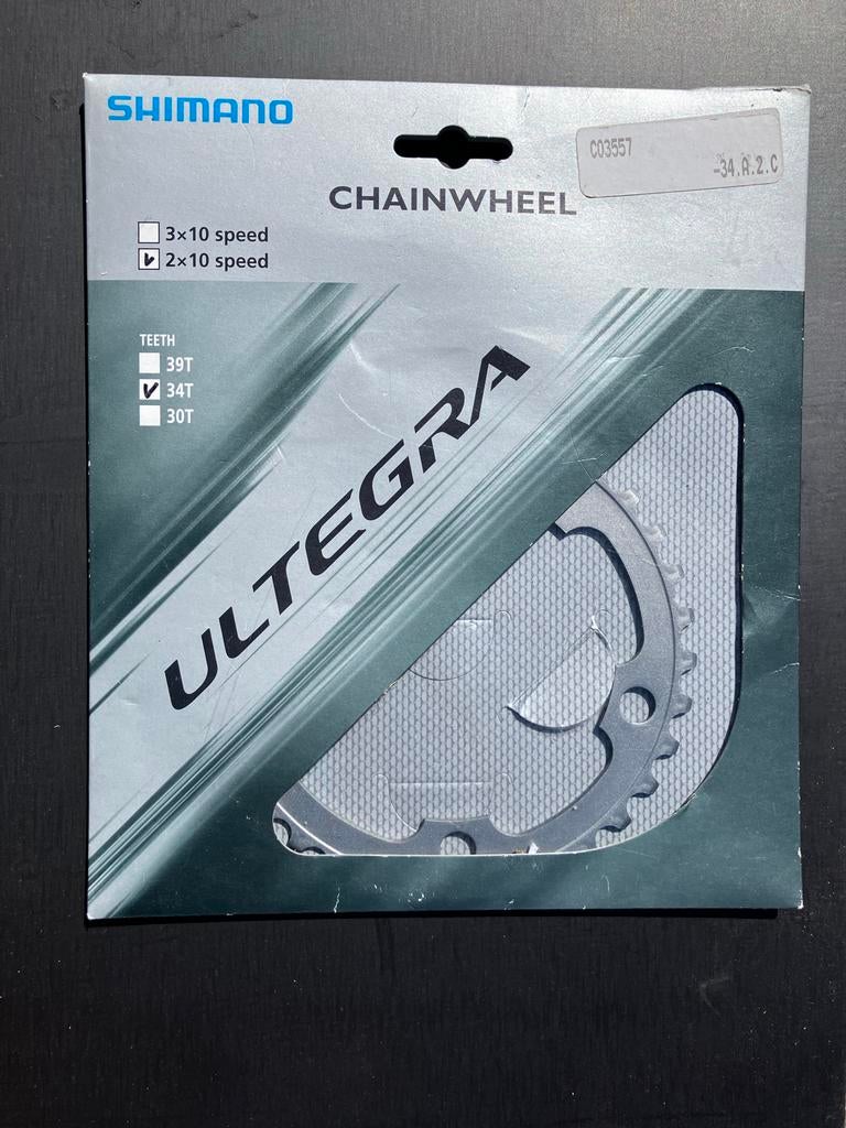 Shimano Ultegra 34T Kettingblad - 10 speed nieuw FC-6750, Nieuw, Ophalen of Verzenden, Derailleur of Ketting, Aluminium