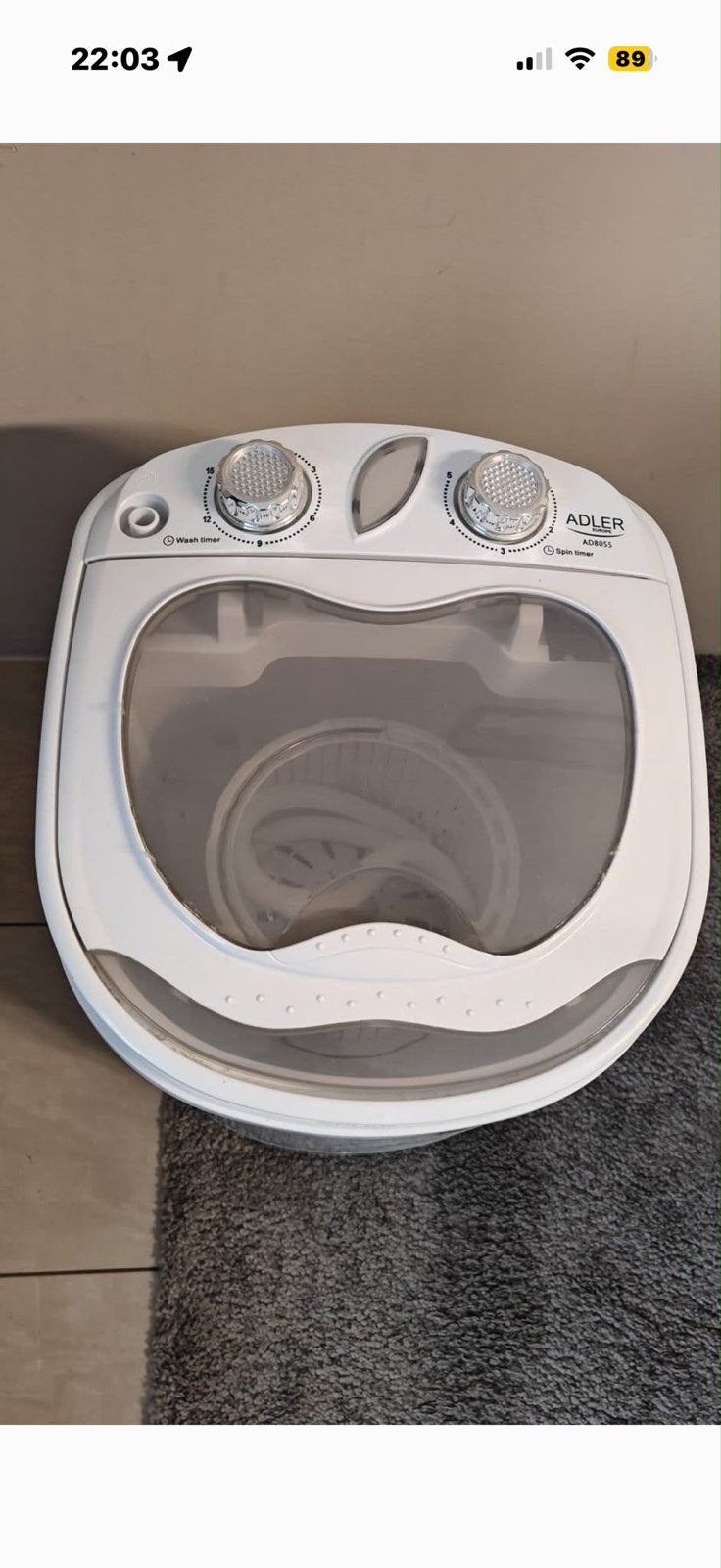 Foto 2 van Compacte Adler mini wasmachine - Ideaal voor kleine wasjes