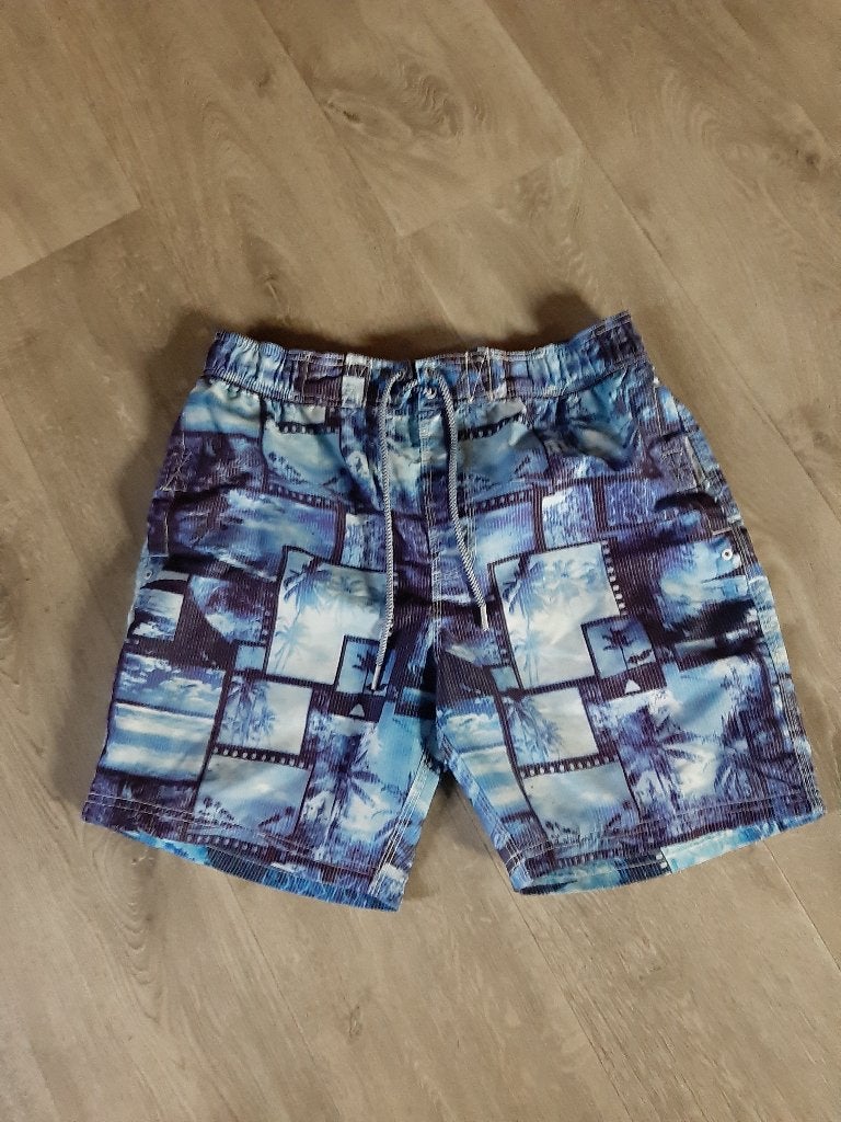 Heren zwem short / zwembroek - maat M - blauw / wit, Kleding | Heren, Badmode en Zwemkleding, Ophalen of Verzenden, Maat 48/50 (M)