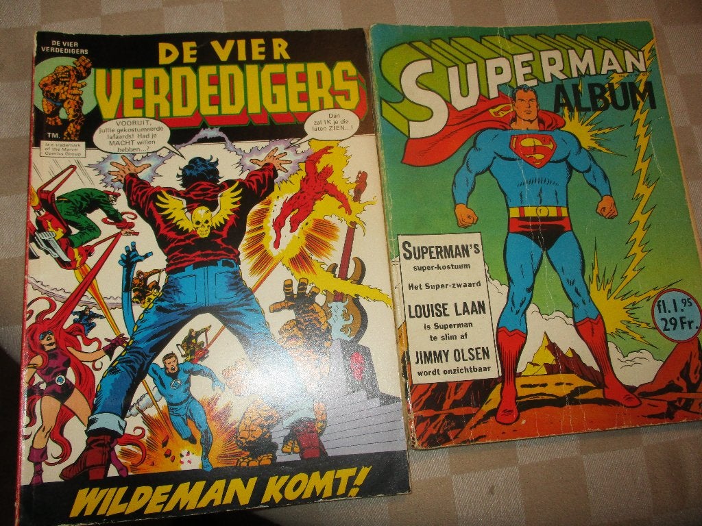 2 oude stripboeken strips comics oa Superman, Boeken, Strips | Comics, Meerdere comics, Ophalen of Verzenden, Gelezen, Europa
