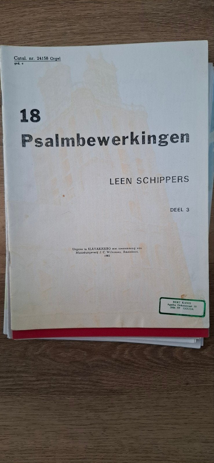 18 Psalmbewerkingen Deel 3 - Leen Schippers Orgelmuziek, Orgel, Gebruikt, Ophalen of Verzenden, Religie en Gospel