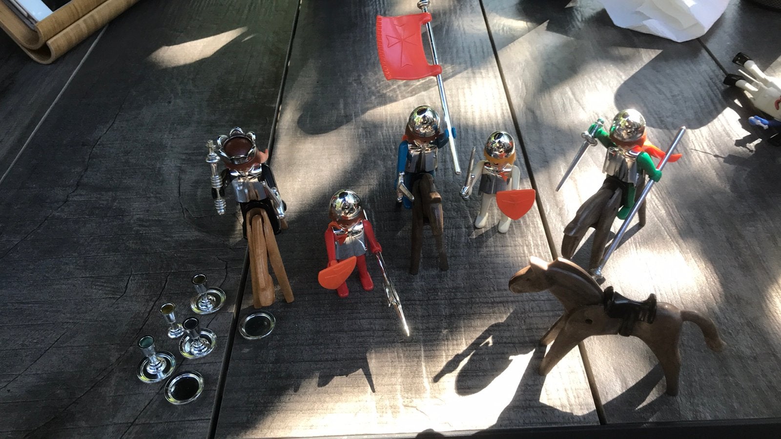 Play mobiel ridderset 1974, Ophalen of Verzenden, Meer dan 50 stukjes, Gebruikt