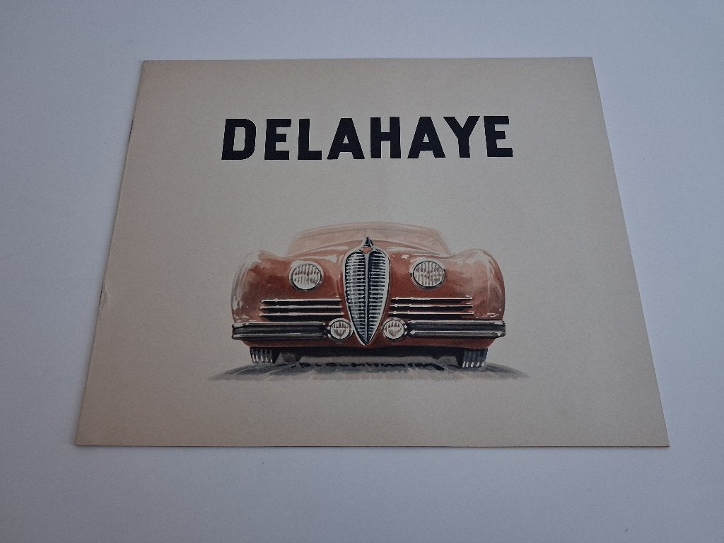 Zeldzame Originele Delahaye Brochure 1948 + Inlegvel, Ophalen of Verzenden, Zo goed als nieuw, Overige merken, Delahaye