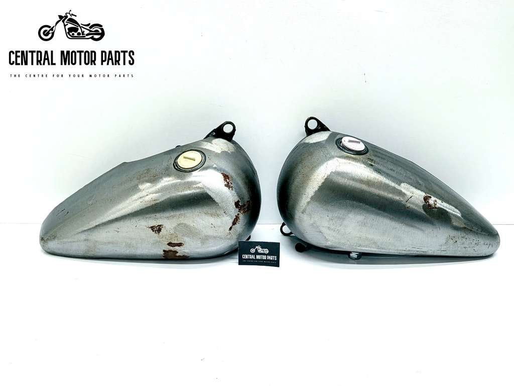 Linker + Rechter Tank Helft 3.5 gallon Softail 1985-1999 Raw, Niet ingevuld, Gebruikt, Niet ingevuld, Ophalen of Verzenden