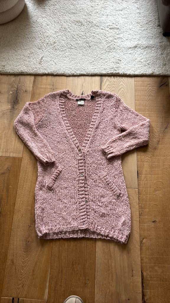 Maison Scotch lang stoer gebreid vest Maat 2 oudroze, Ophalen of Verzenden, Zo goed als nieuw, Maat 38/40 (M), Roze
