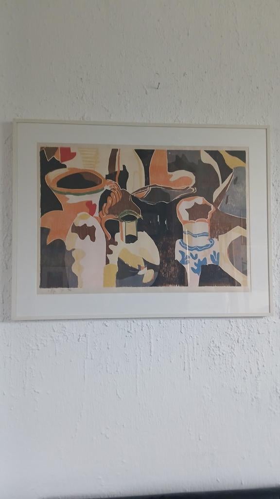 Vincent van Oyen - Abstracte Zeefdruk (1993), Ophalen of Verzenden