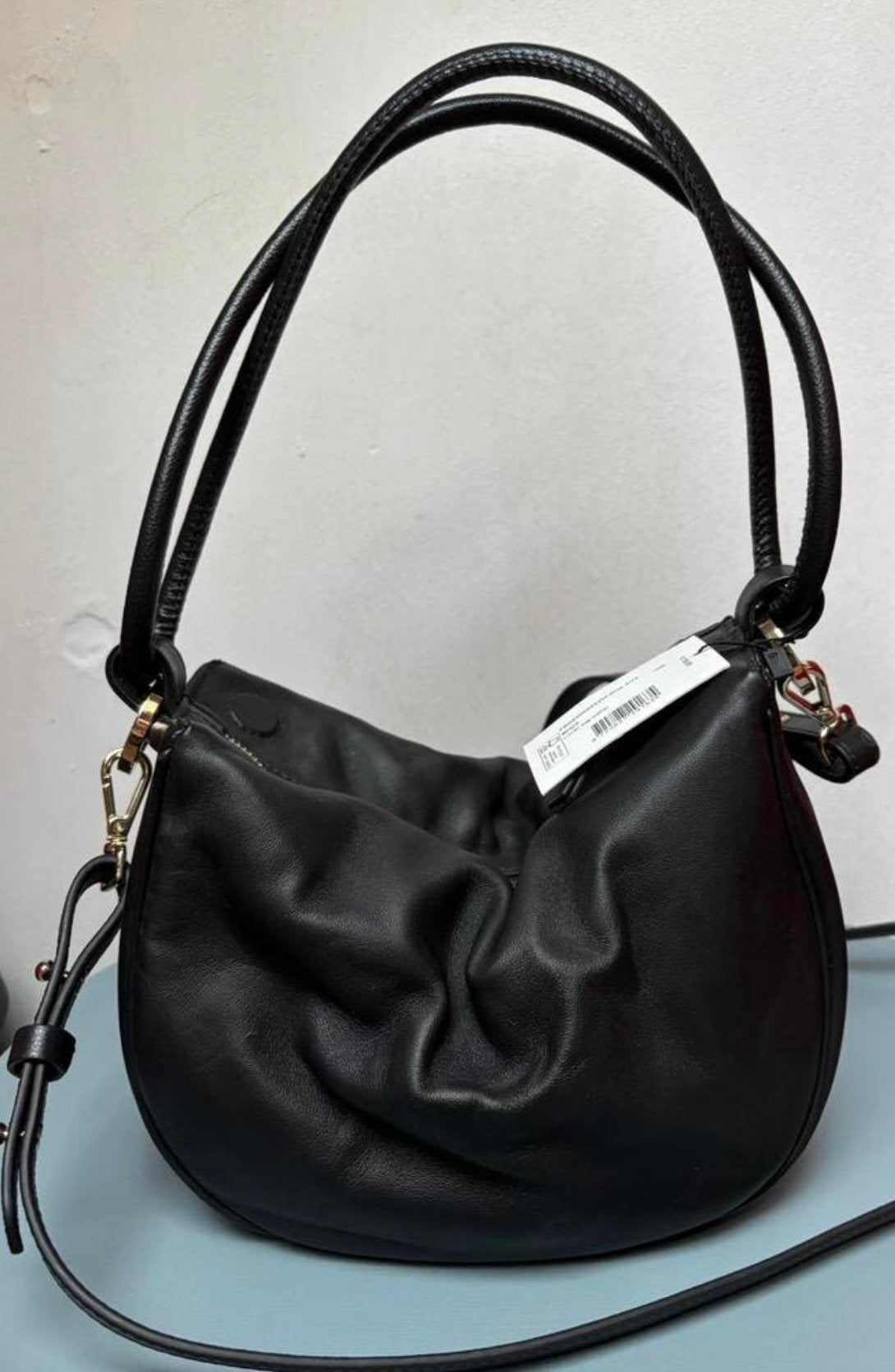 Fred de la Bretoniere tas zwart leer cross body, Sieraden, Tassen en Uiterlijk, Tassen | Damestassen, Verzenden, Zwart, Schoudertasje