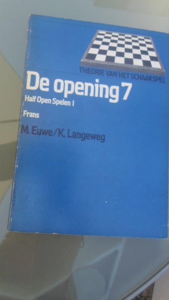 De opening 7 Half open spelen 1, Frans Max Euwe.(1979), Boeken, Sportboeken, Ophalen of Verzenden, Gelezen, Denksport