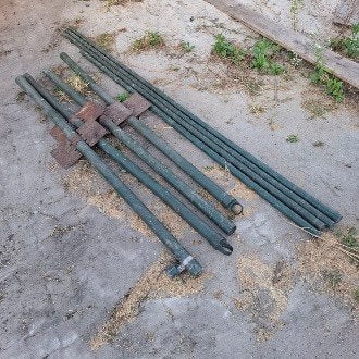 ijzeren palen en buis, Ophalen, Gebruikt, 250 cm of meer, Palen
