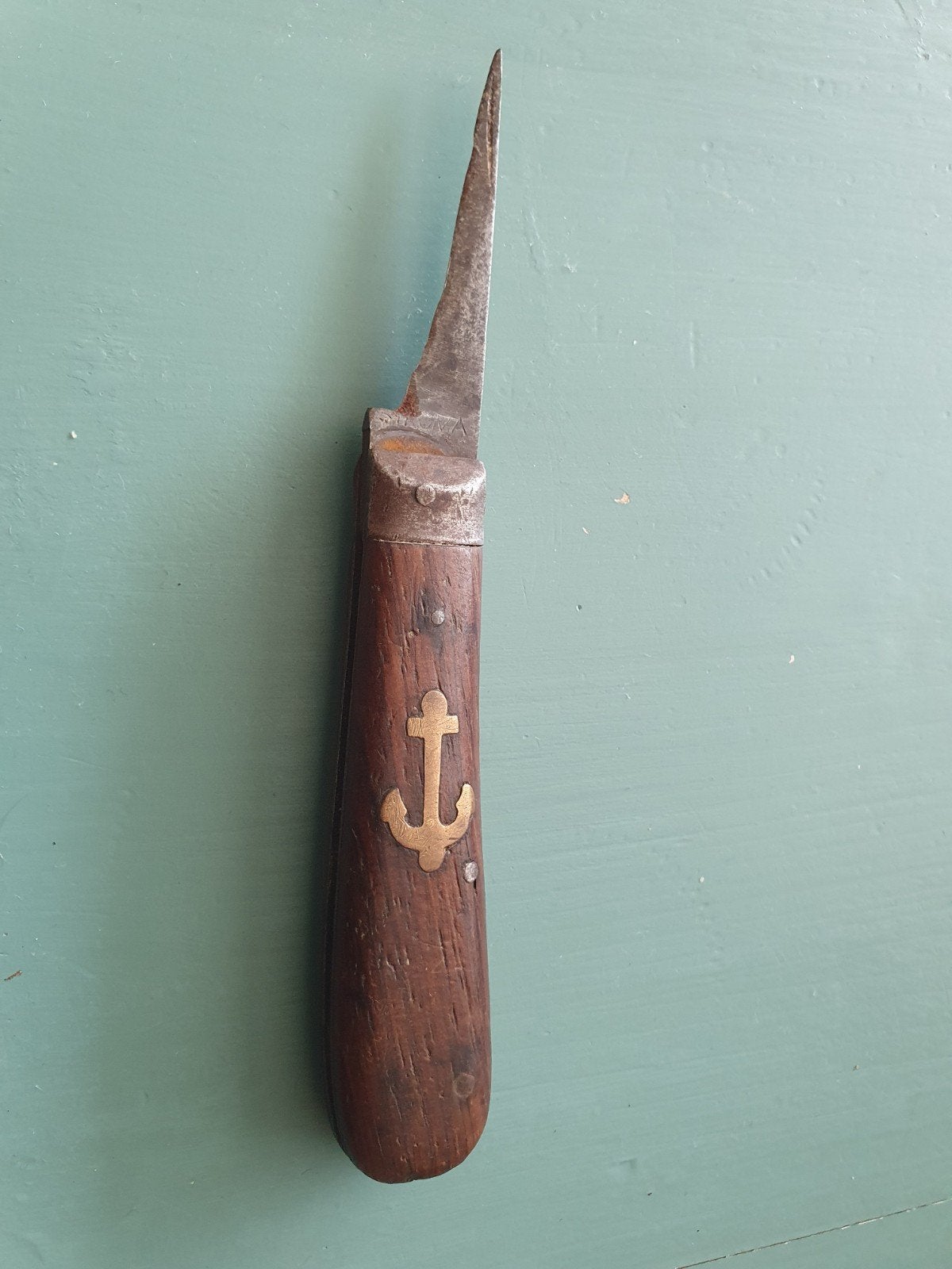 Oud zakmes met ankerinleg - Vintage mes, Ophalen
