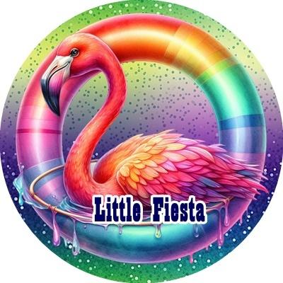 L2177 icing frosting flamingo 19cm eetbare taart print top, Ophalen of Verzenden, Nieuw, Taarten, Versiering