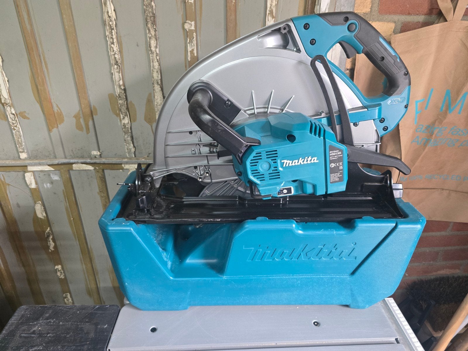 Makita HS013G incl breedtegeleider, Ophalen, Cirkelzaag, 70 mm of meer, Zo goed als nieuw