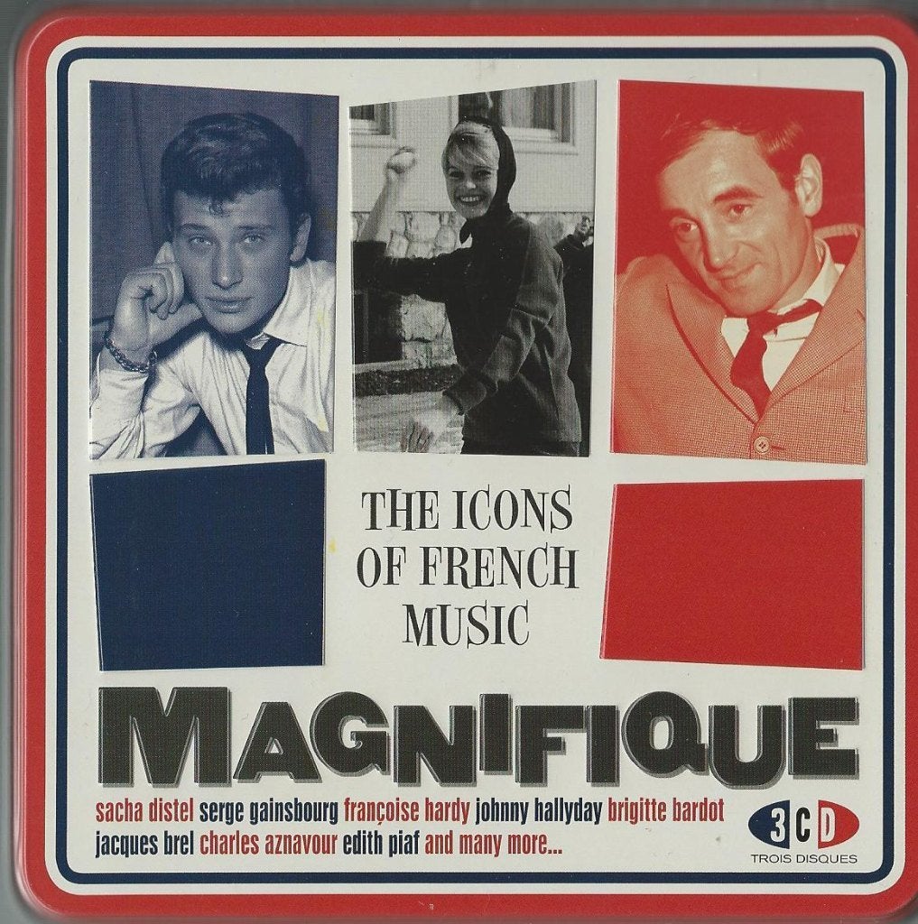 Magnifique - The Icons Of French Music= 3cd blikken BOX=7,99, Ophalen of Verzenden, Zo goed als nieuw