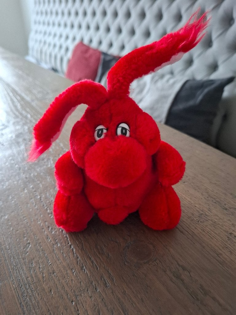 Kodak Kolorkids Pretty - rode vintage knuffel, Ophalen of Verzenden, Zo goed als nieuw, Konijn