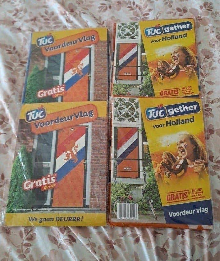 Tuc voordeurvlaggen WK voetbal Oranje, Versiering, Onbekend, Abraham of Sarah, Ophalen of Verzenden