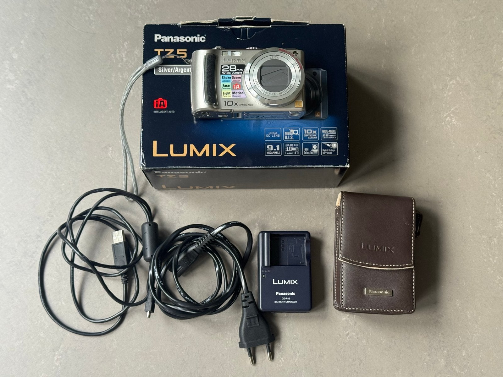 Panasonic DMC-TZ5 Digitale Compactcamera - Zilver, Gebruikt, Panasonic, Beeldstabilisatie, Ophalen of Verzenden