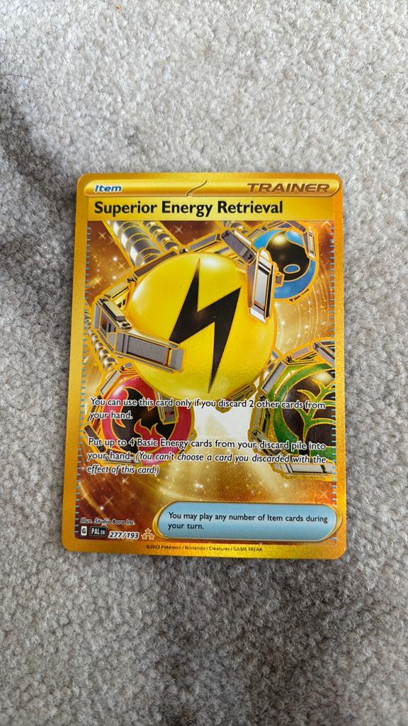 Pokémon TCG: Superior Energy Retrieval (Goud) 277/193, Ophalen, Zo goed als nieuw, Losse kaart, Foil