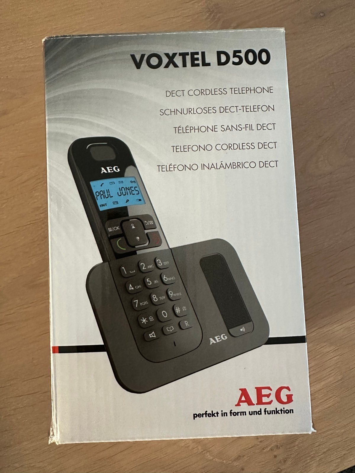 AEG Voxtel DECT D500 draadloze telefoon - Zwart, Ophalen of Verzenden, Nieuw, 1 handset, Stralingsarm