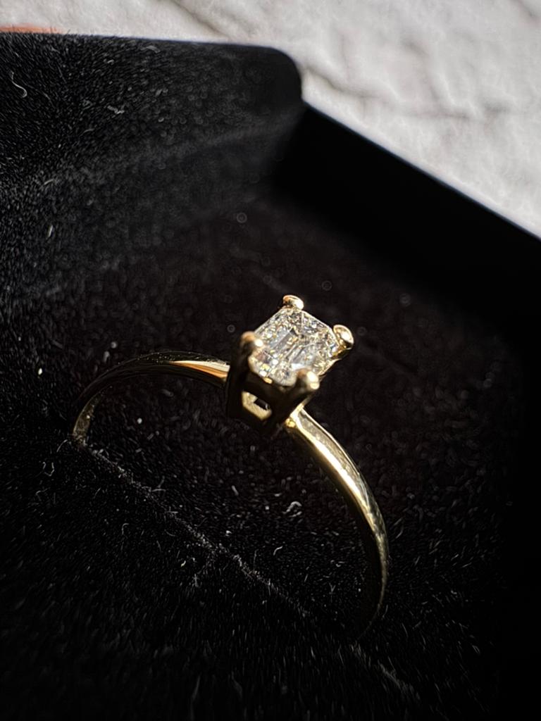 Nieuwe 14k Gouden Ring met Natuurlijke VS Diamant, Ophalen of Verzenden, Zo goed als nieuw