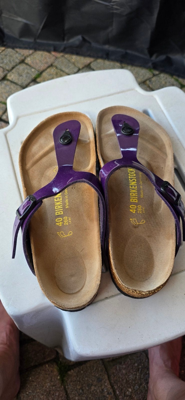 Birkenstock slippers maat 40 paars, Slippers, Overige kleuren, Ophalen of Verzenden, Gedragen
