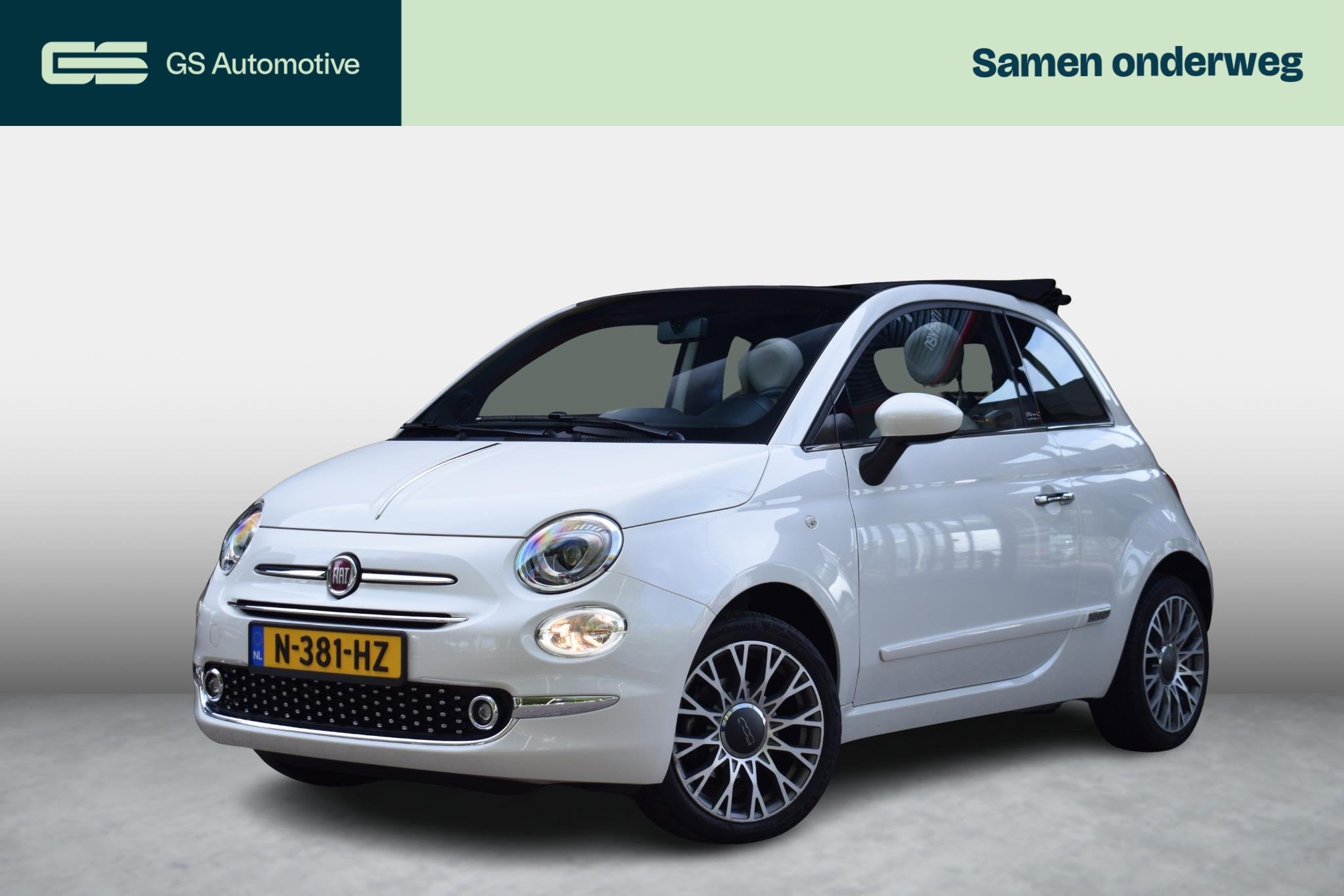 Fiat 500C 1.2 Star Automaat |GR NAVI|LEDER|LMV|PDC|CARPLAY|, Auto's, Startonderbreker, 4 cilinders, Cabriolet, 4 stoelen