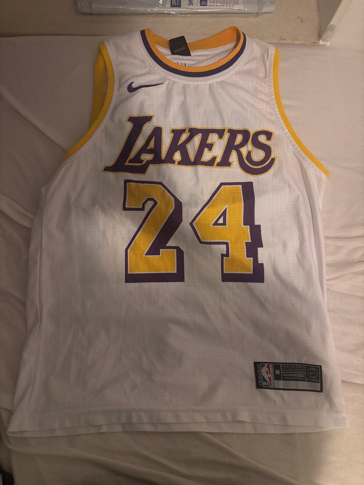 Nike Los Angeles Lakers Kobe Bryant #24 NBA Jersey Maat M, Maat 48/50 (M), Wit, Ophalen of Verzenden, Zo goed als nieuw