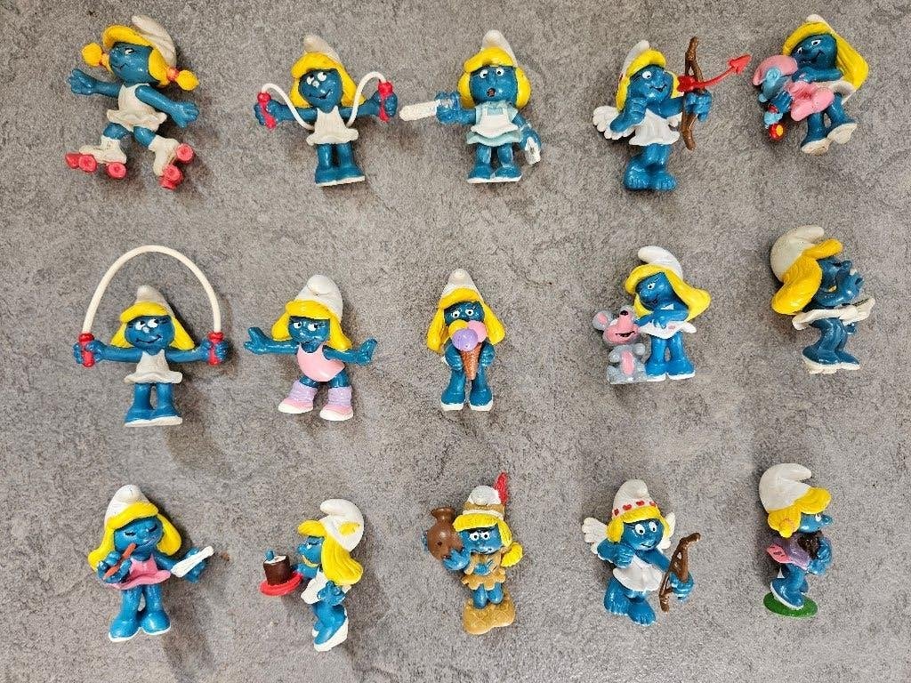 15 smurfinnen, Ophalen of Verzenden, Gebruikt, Verschillende Smurfen