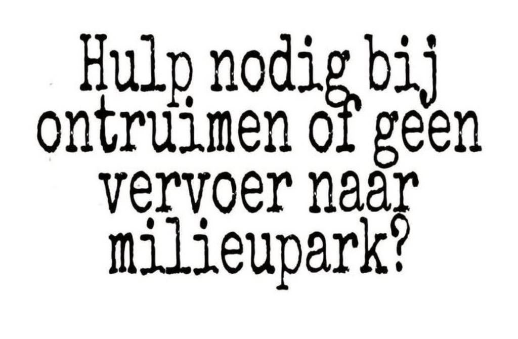 Milieupark ritten, Doe-het-zelf en Verbouw, Overige Doe-het-zelf en Verbouw, Ophalen