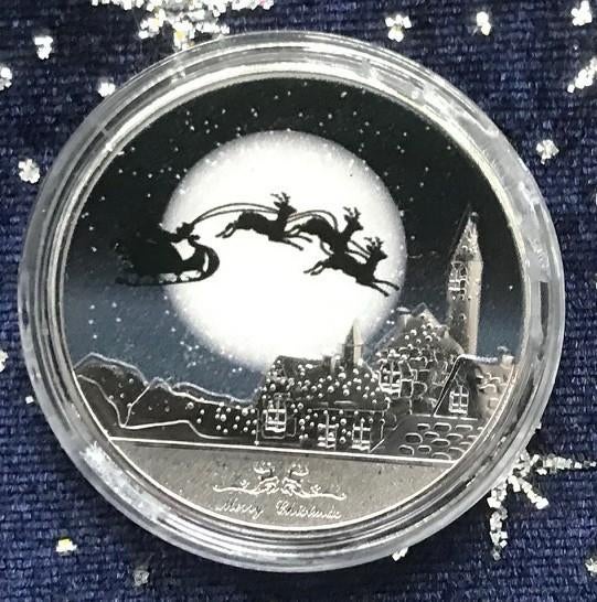 Kerstmunt d, Ophalen of Verzenden, Overige materialen, Buitenland