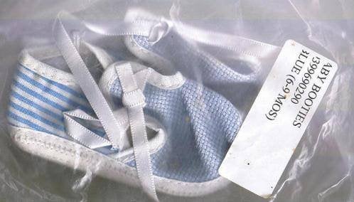 Baby Booties blauw of geel om bijv.naam op te borduren, Ophalen of Verzenden, Nieuw, Overige typen