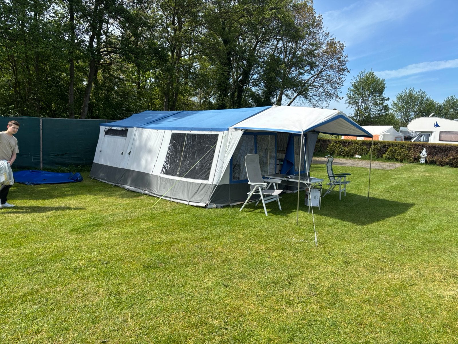 Vouwwagen conway camberley 350 DL, Caravans en Kamperen, Vouwwagens, Ophalen, Grijs, Meer dan 6, Aanwezig