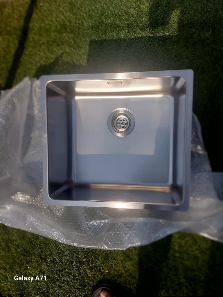 Nieuwe RVS spoelbak 49x44 cm, Huis en Inrichting, Keuken | Keukenbenodigdheden, Nieuw, Overige typen, Metaal, Zilver, Ophalen of Verzenden