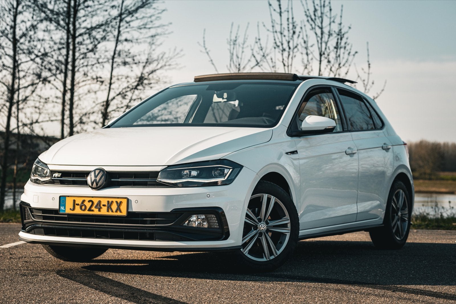 Volkswagen Polo 1.0 TSI 95pk 7-DSG 2020 Wit, Zwart, 95 pk, Leder en Stof, Origineel Nederlands