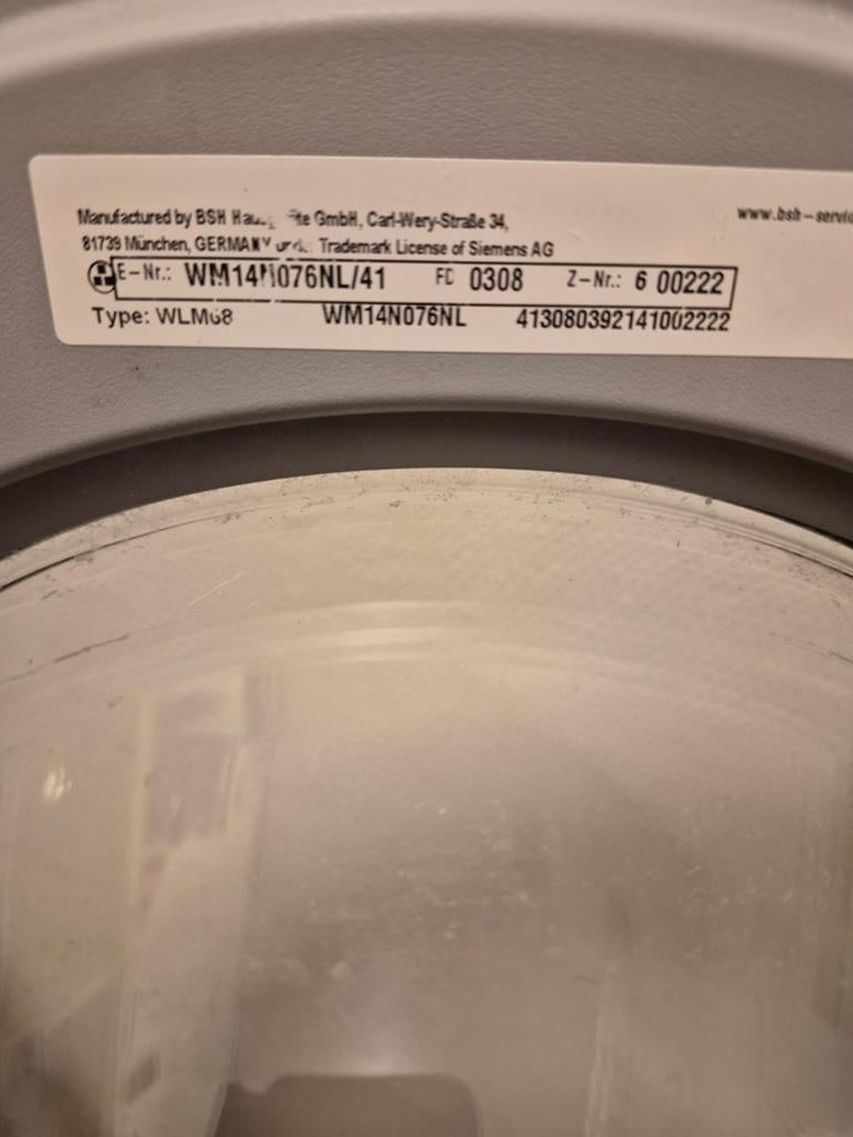Siemens IQ300, Ophalen, 6 tot 8 kg, Gebruikt, 85 tot 90 cm