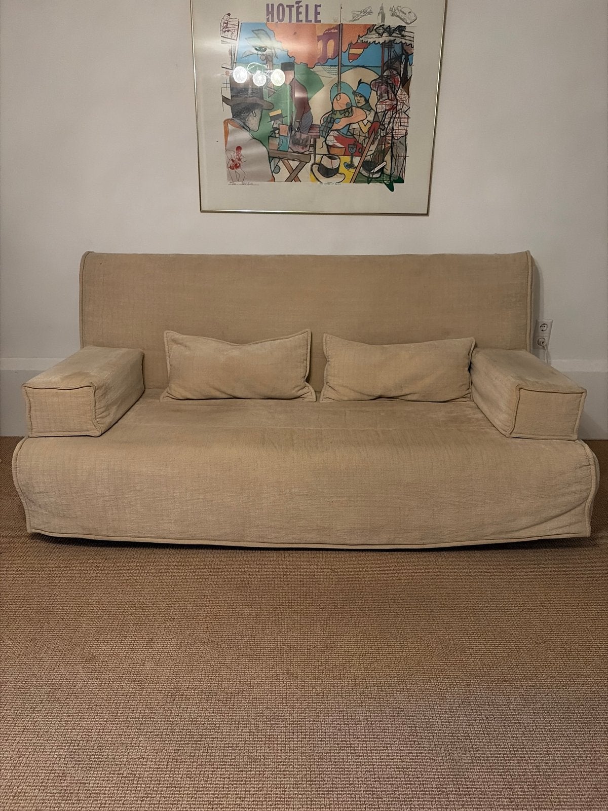 Ikea slaapbank, Ophalen, Tweepersoons, 75 tot 100 cm, Zo goed als nieuw